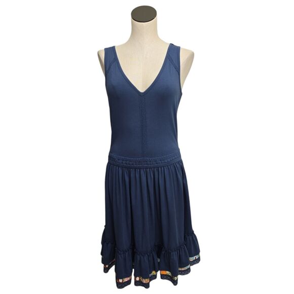 Matilda Jane Brilliant Daydream Swing Time Dress Blue Sleeveless Ruffle Size XS - Picture 1 of 12